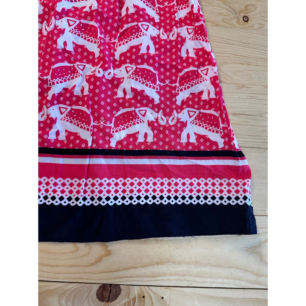 Crown & Ivy XL Red White Elephant Print Halter Top Sleeveless Blouse - Picture 2 of 4